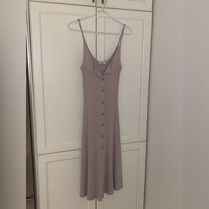ARITZIA Button-up Midi Dress in Pale Pink